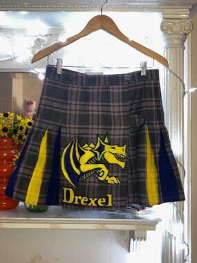 UNIQUE RARE VINTAGE Drexel Dragons Cheerleading Skirt EUC!  Sz Med